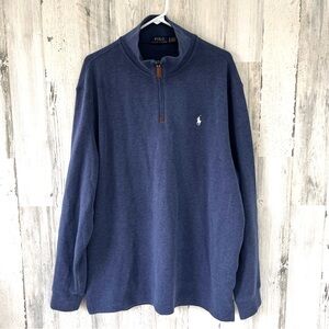 Polo Ralph Lauren Men’s 1/4 Zip Pullover Sweater Size XL 100% Cotton